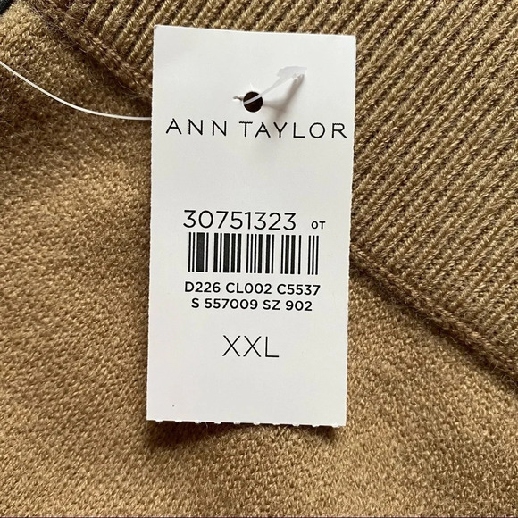 New ANN TAYLOR The Sweater Jogger Pant Tan XXL 557009 - Picture 7 of 13